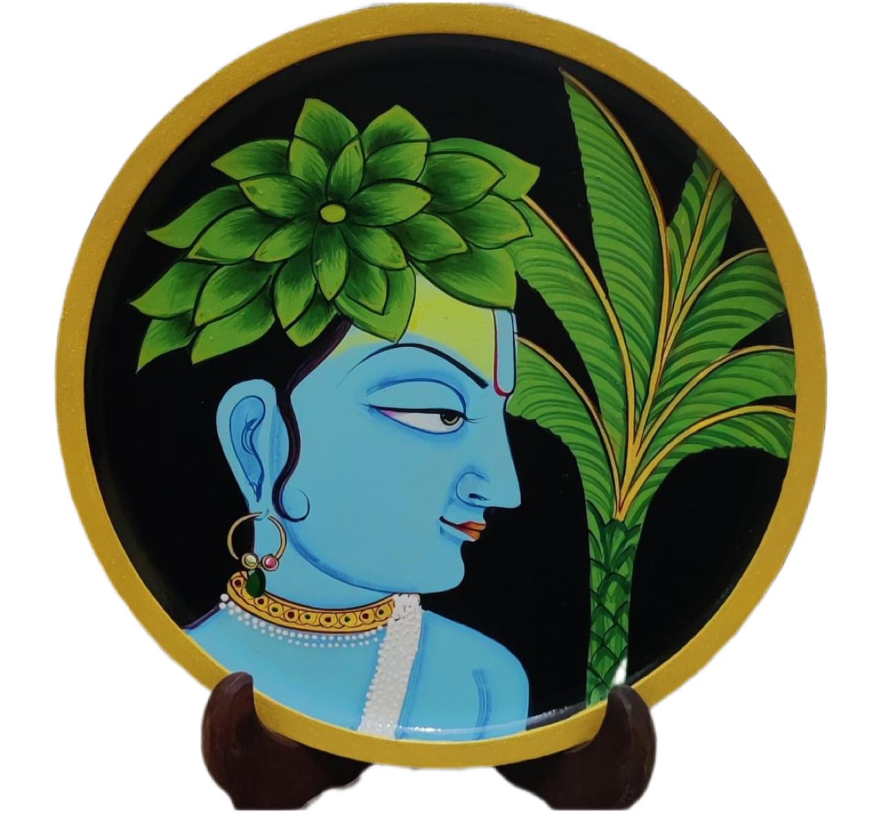 Handcrafted Pichwai Wooden Plates