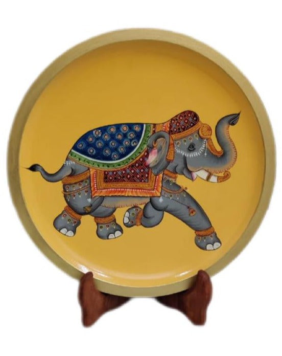 Handcrafted Pichwai Wooden Plates