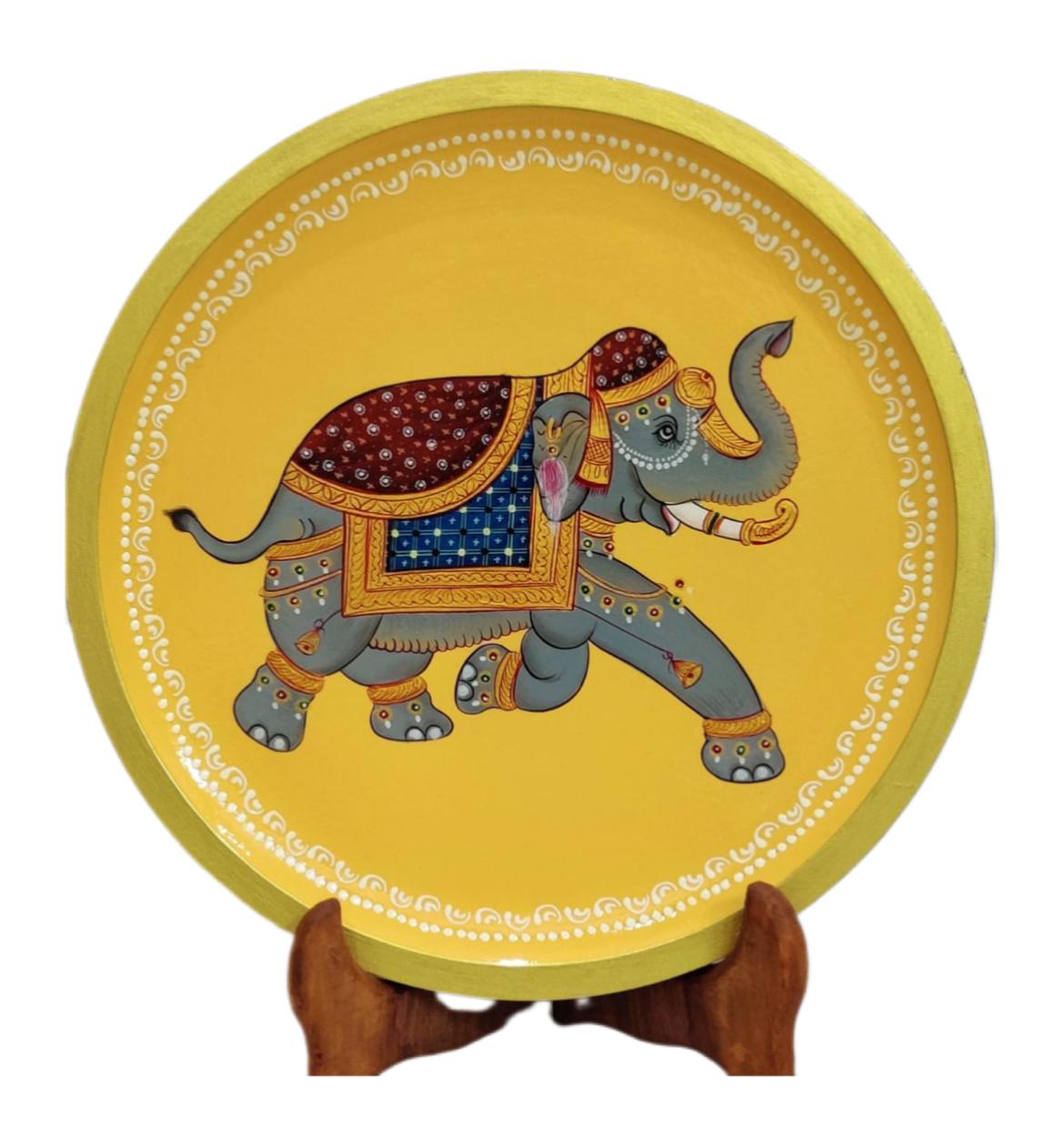 Handcrafted Pichwai Wooden Plates