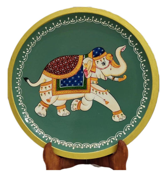 Handcrafted Pichwai Wooden Plates