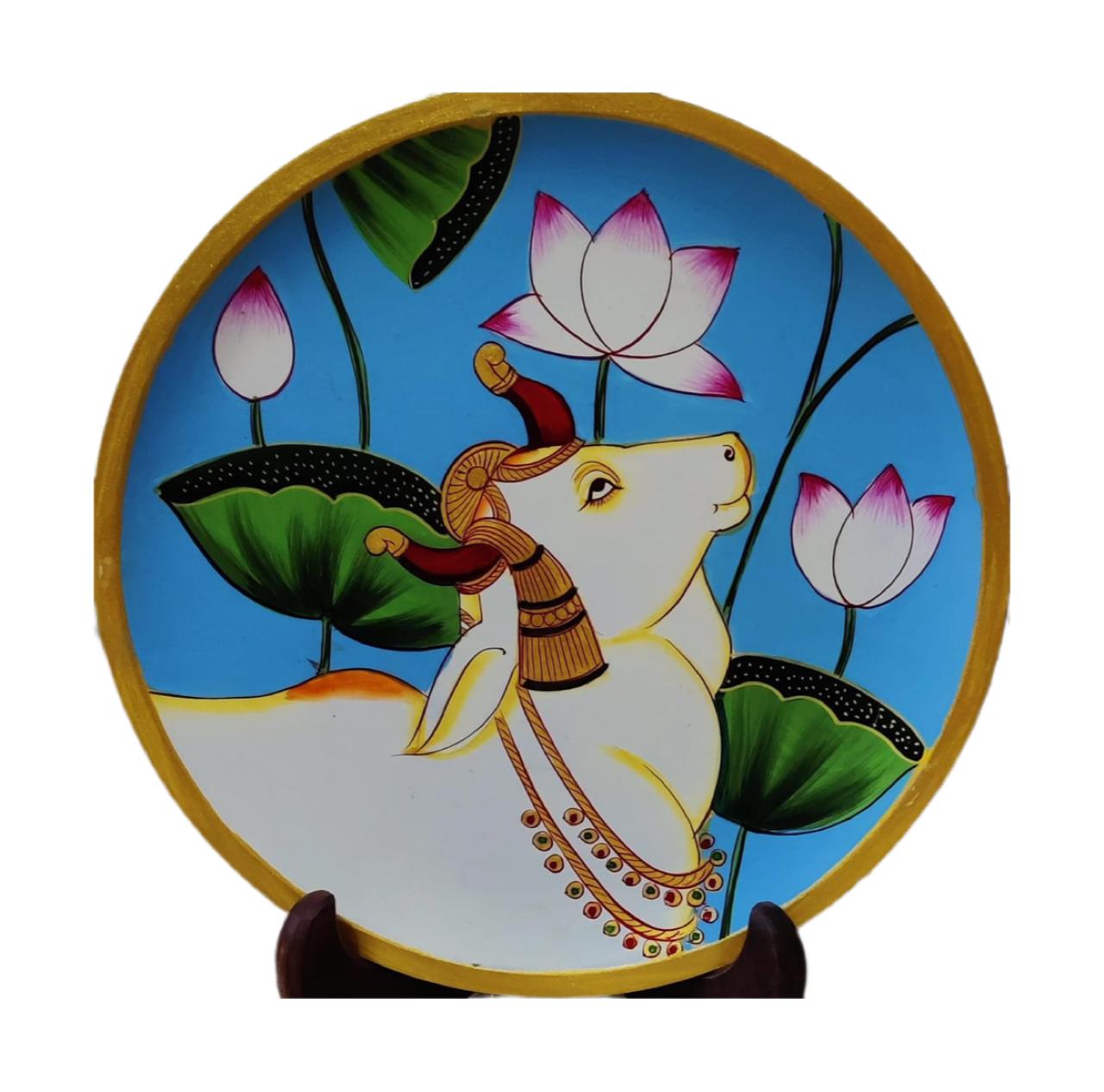 Handcrafted Pichwai Wooden Plates