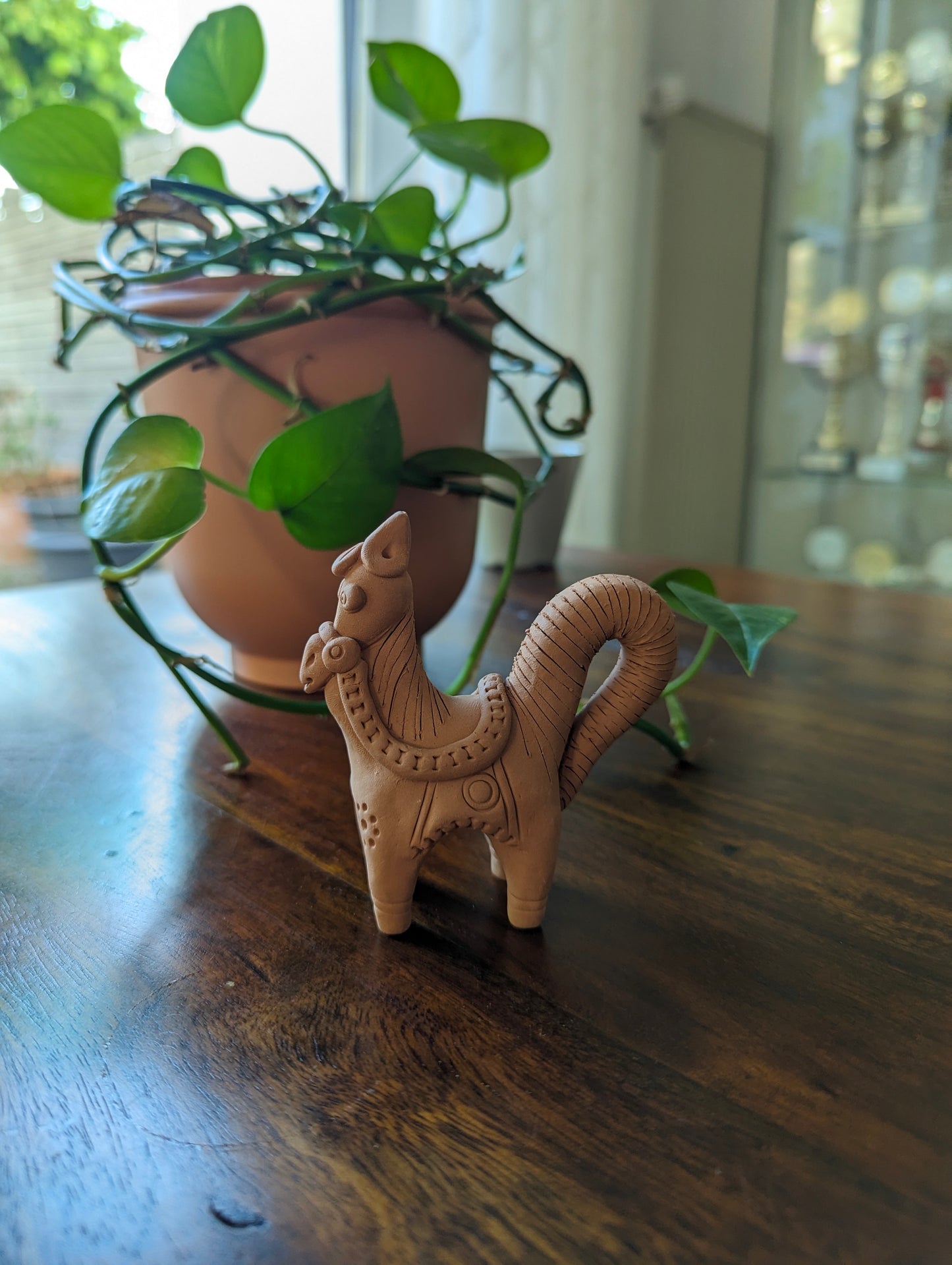 Miniature Handcrafted Terracotta Horse Sculpture