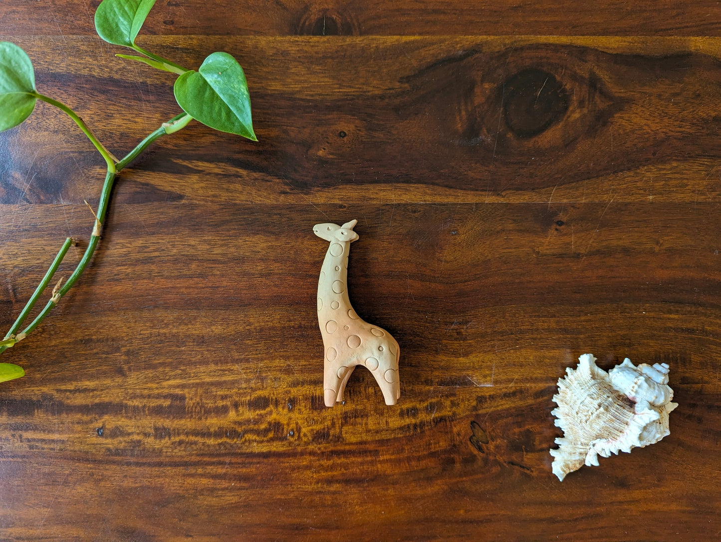 Miniature Handcrafted Terracotta Giraffe Sculpture